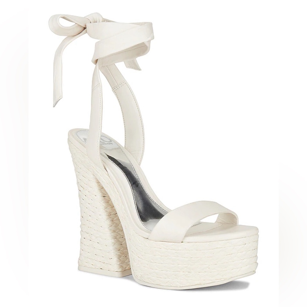 JLO Jennifer Lopez Off White Platform Sandal